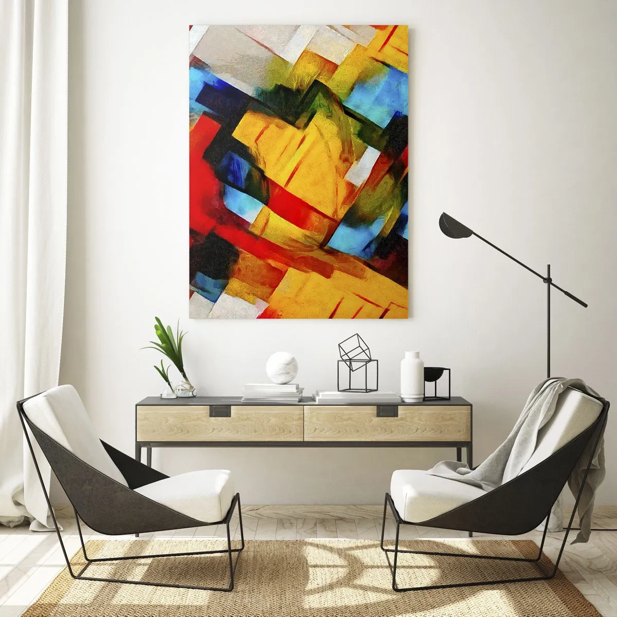 Tablou pe sticlă - Sandviș multicolor - 50x70 cm