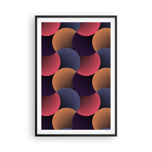 Poster în ramă neagră - Într-un ritm de cerc - 61x91 cm