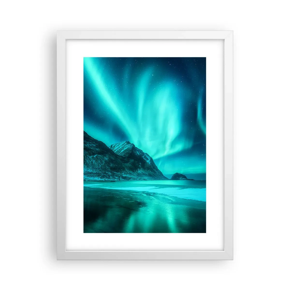Poster în ramă albă - Minunile din nord - 30x40 cm