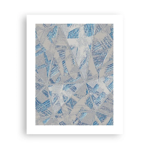Poster - Într-un labirint de gri-albastru - 40x50 cm