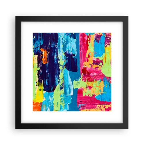 Poster în ramă neagră - Viața este frumoasă! - 30x30 cm