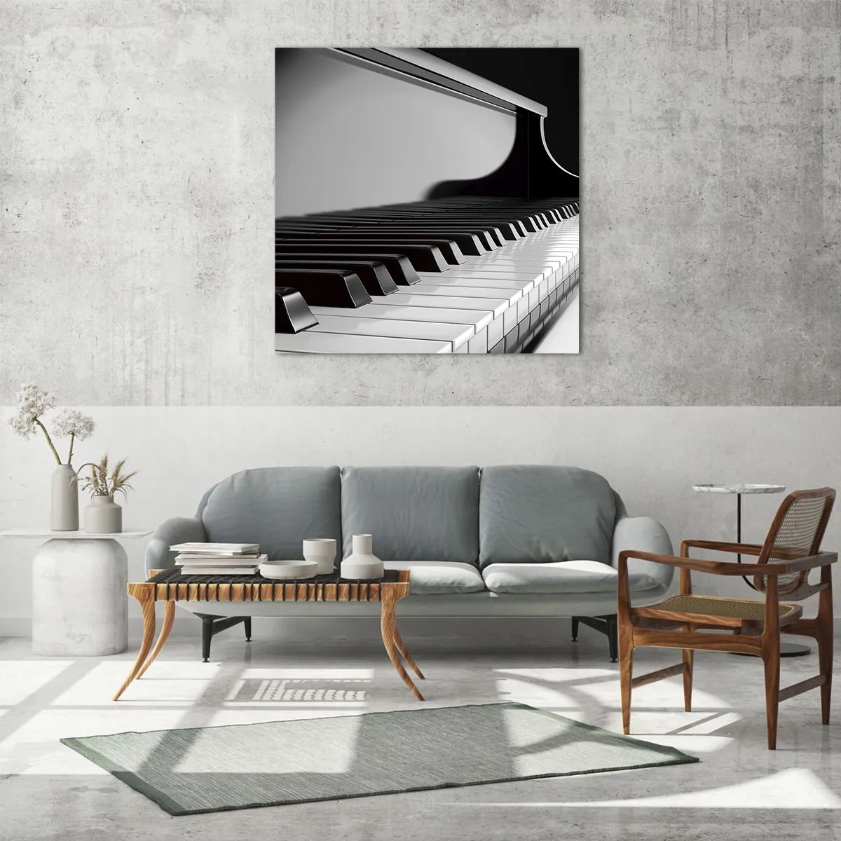 Tablou pe sticlă - Armonia formelor și a culorilor - 50x50 cm