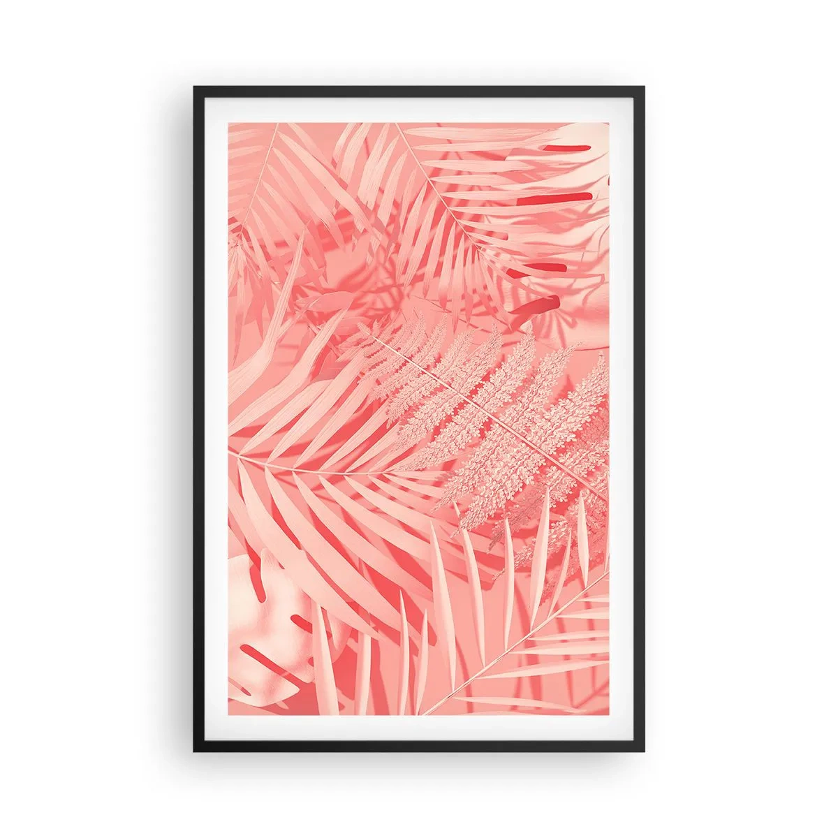 Poster în ramă neagră - Conceptul roz - 61x91 cm