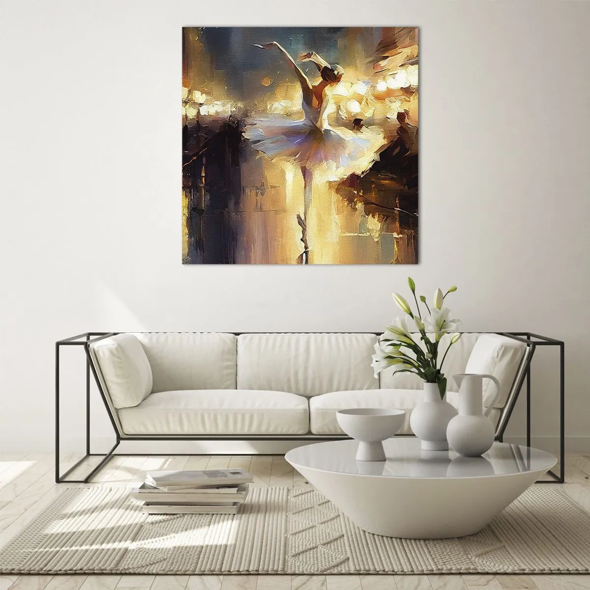 Tablou pe sticlă - Un miracol în stradă - 30x30 cm