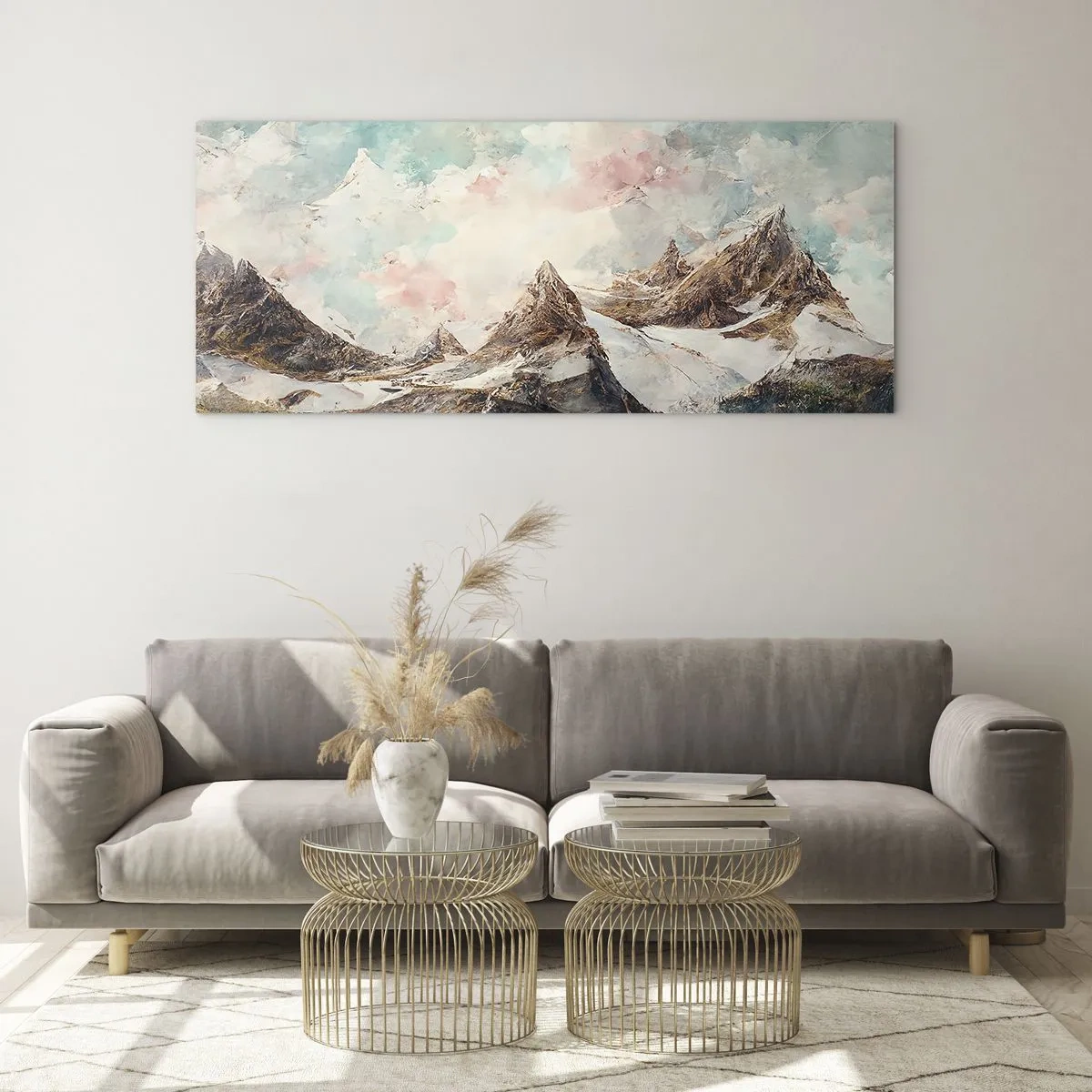 Tablou pe sticlă - Lame de piatră - 90x30 cm