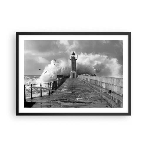 Poster în ramă neagră - Fără frică  - 70x50 cm