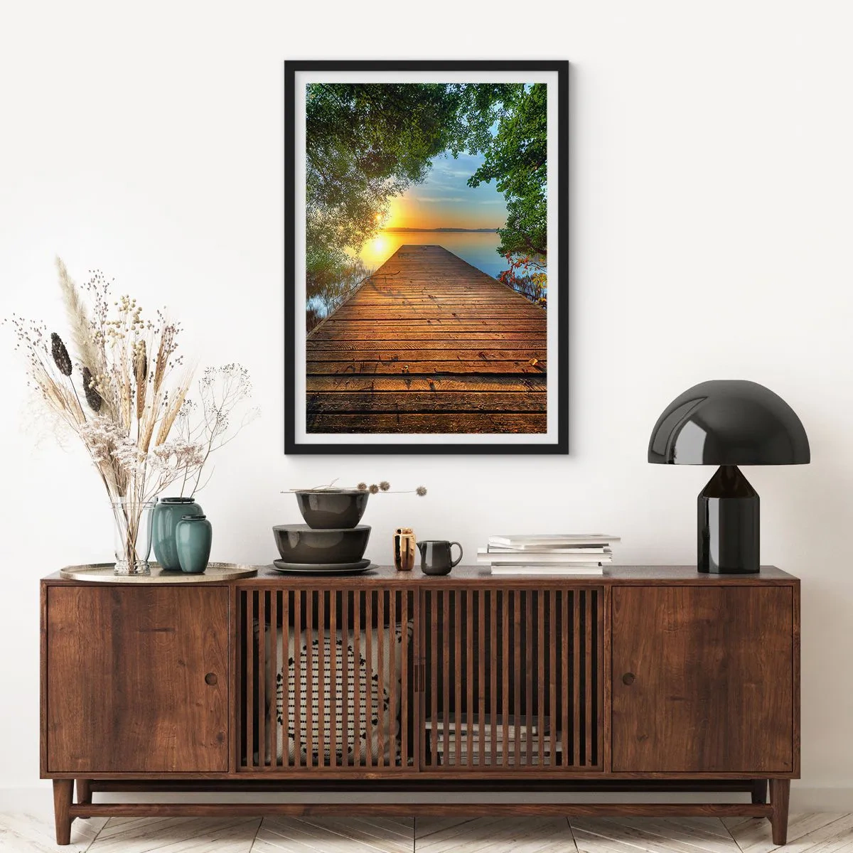 Poster în ramă neagră - Nu te grăbi, stai jos - 40x50 cm
