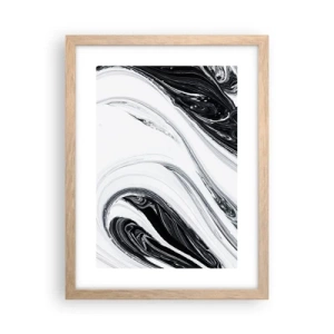 Poster în ramă de stejar deschis - Combinație de contrarii - 30x40 cm