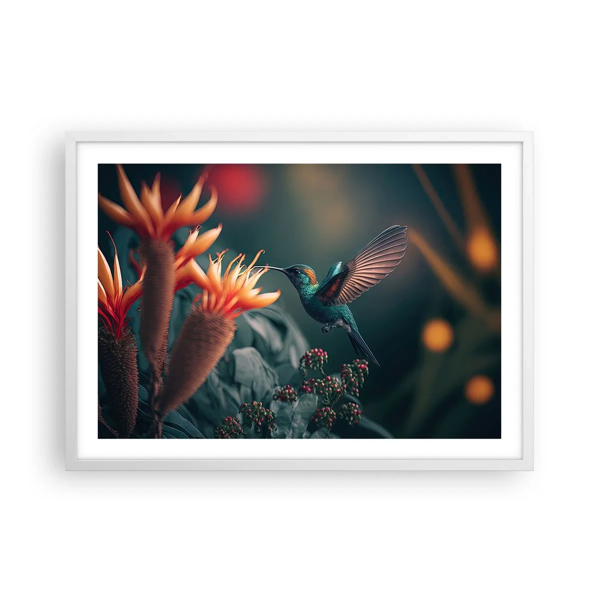 Poster în ramă albă - Viață cu adevărat colorată - 70x50 cm