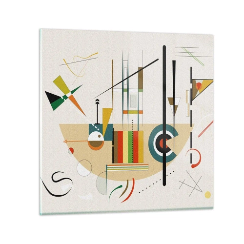 Tablou pe sticlă - Și lumea râde - 70x70 cm