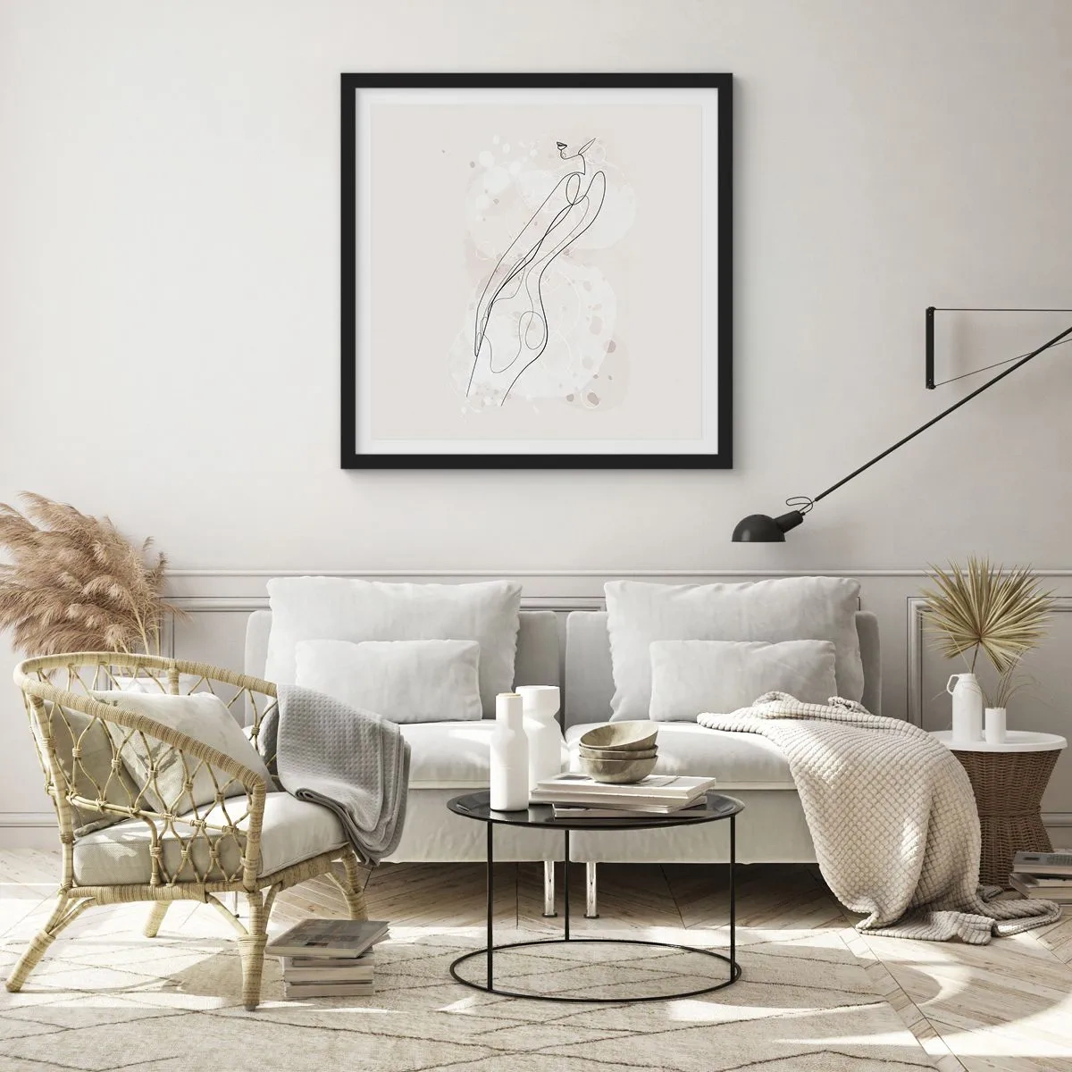 Poster în ramă neagră - Să rătăcești cu privirea - 40x40 cm