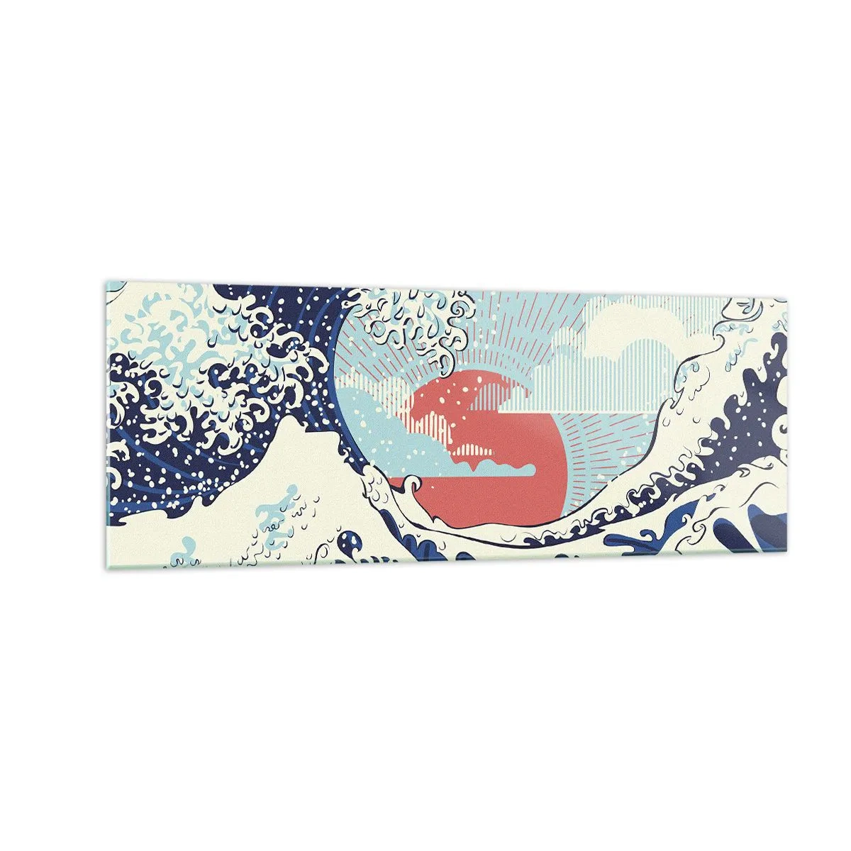 Tablou pe sticlă - Din inspirații japoneze - 140x50 cm