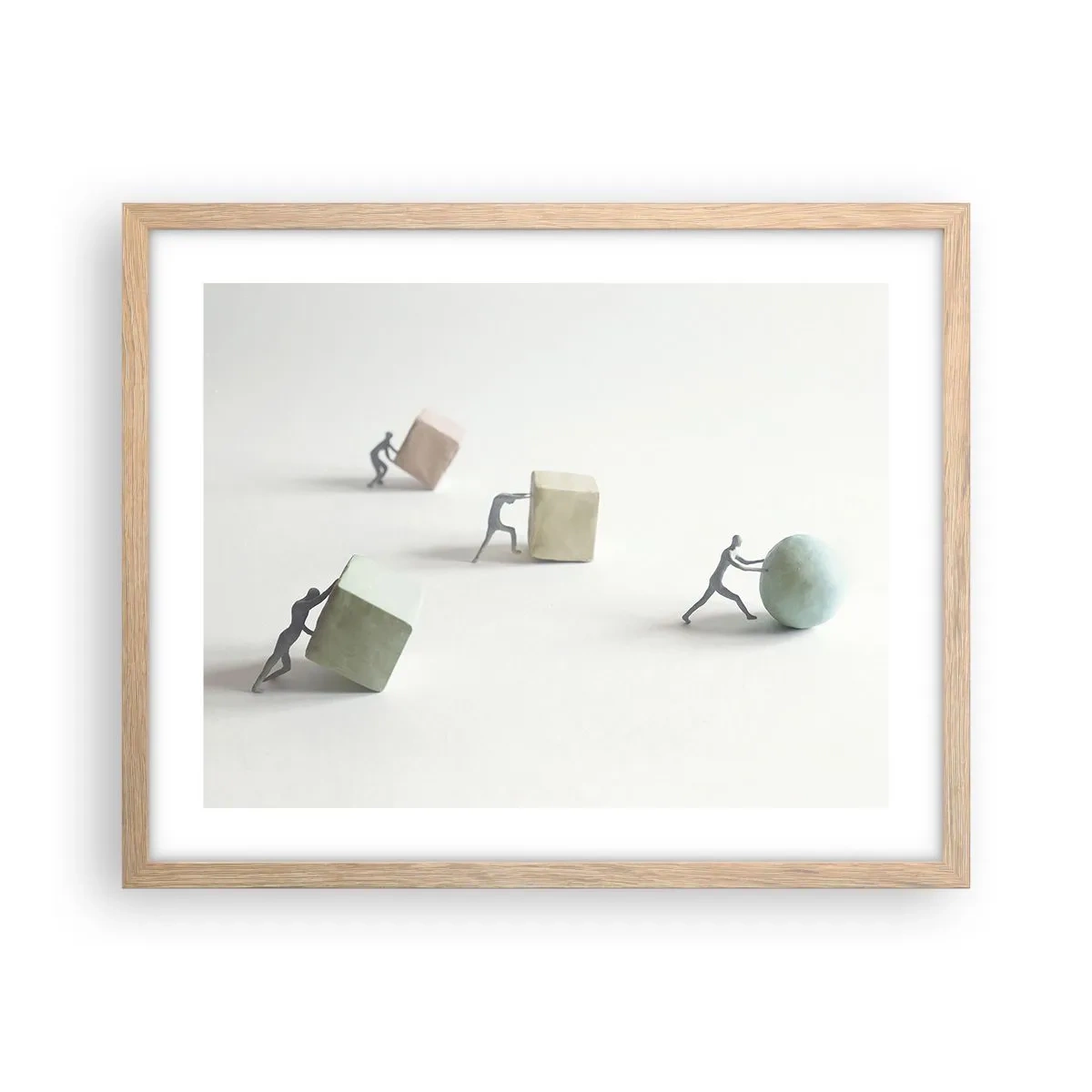 Poster în ramă de stejar deschis - Viața însăși - 50x40 cm