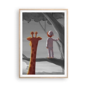 Poster în ramă de stejar deschis - Acest lucru se întâmplă cu adevărat - 70x100 cm
