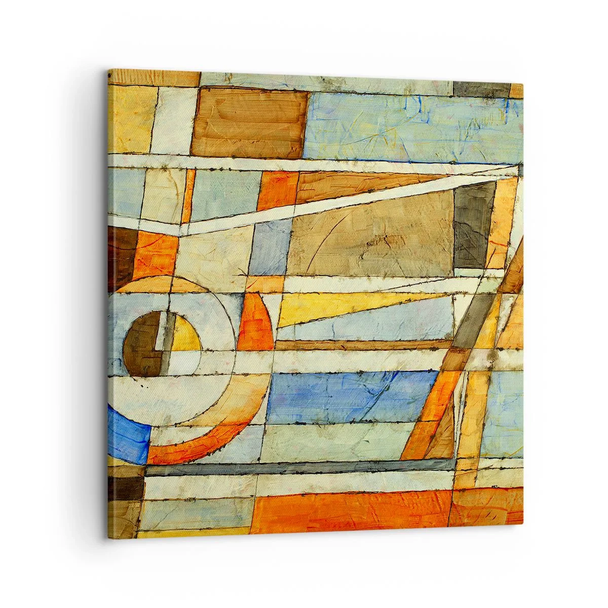 Tablou pe pânză - Cubismul în construcție - 60x60 cm