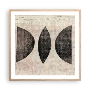 Poster în ramă de stejar deschis - Abstracție etnică - 60x60 cm