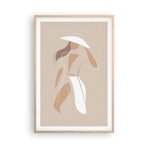 Poster în ramă de stejar deschis - Moda este distractivă - 61x91 cm