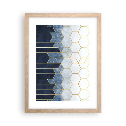 Poster în ramă de stejar deschis - Compoziție în ritm sincopat - 30x40 cm