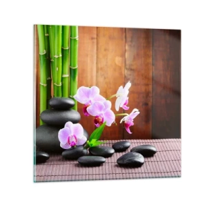 Tablou pe sticlă - Experimentați deliciile Orientului - 30x30 cm