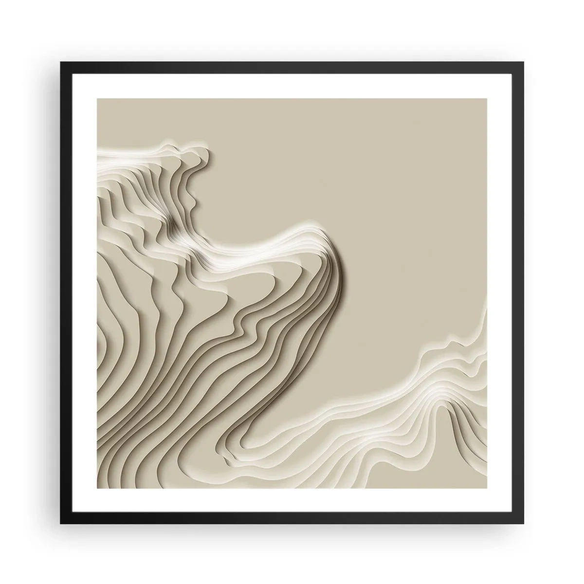 Poster în ramă neagră - Topografia artei - 60x60 cm