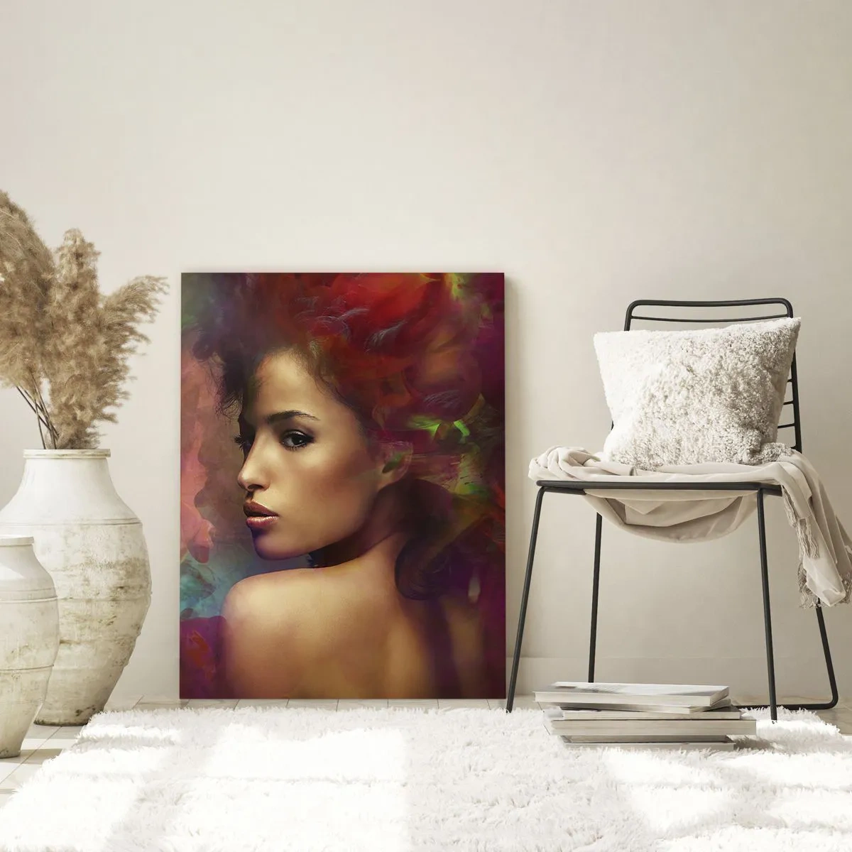 Tablou pe sticlă - Mai frumoasă decât un curcubeu, delicată ca o ceață - 70x100 cm