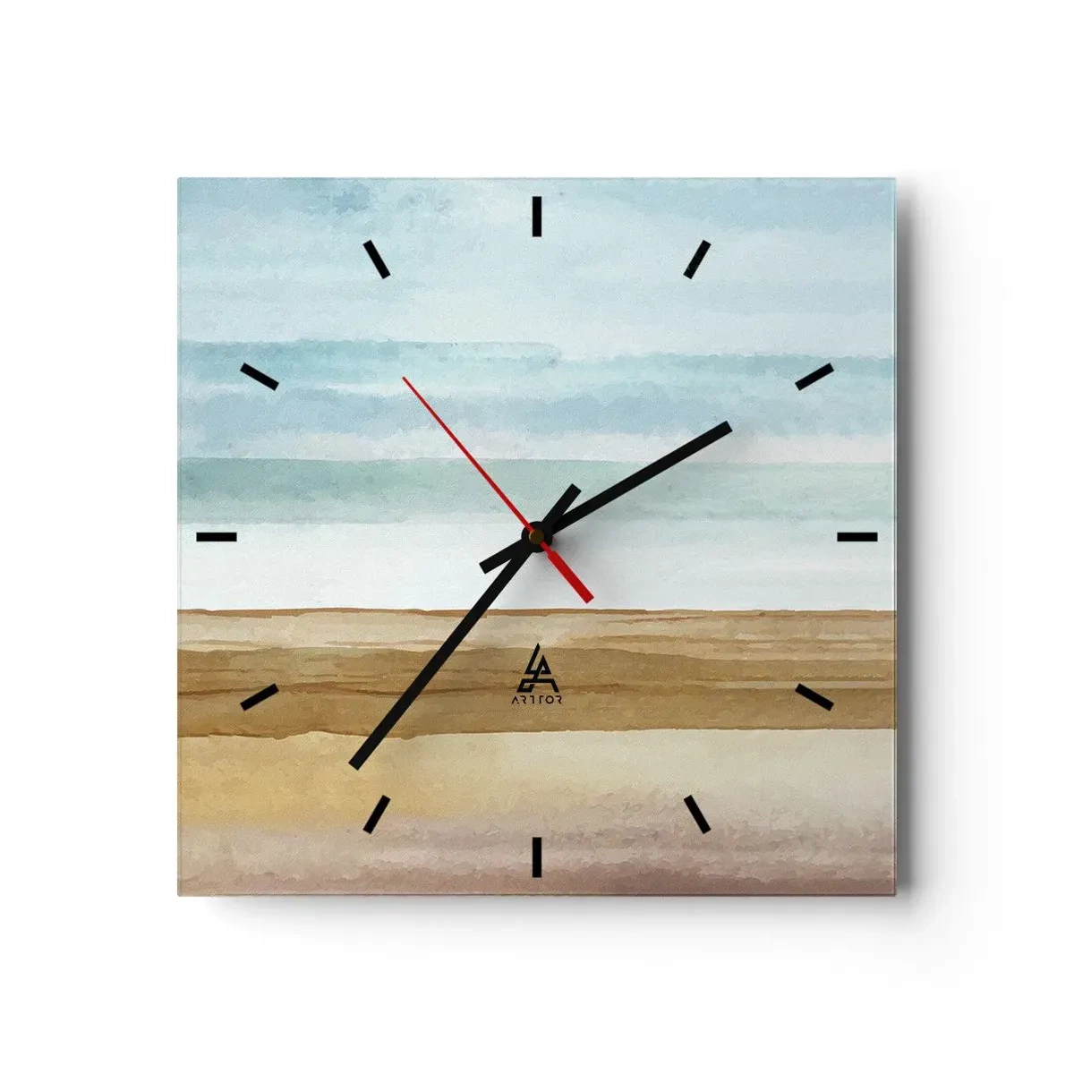 Ceas de perete - Ceas pe sticlă - Serenitate - 40x40 cm