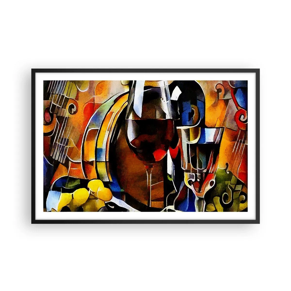 Poster în ramă neagră - Și lumea devine mai colorată - 91x61 cm