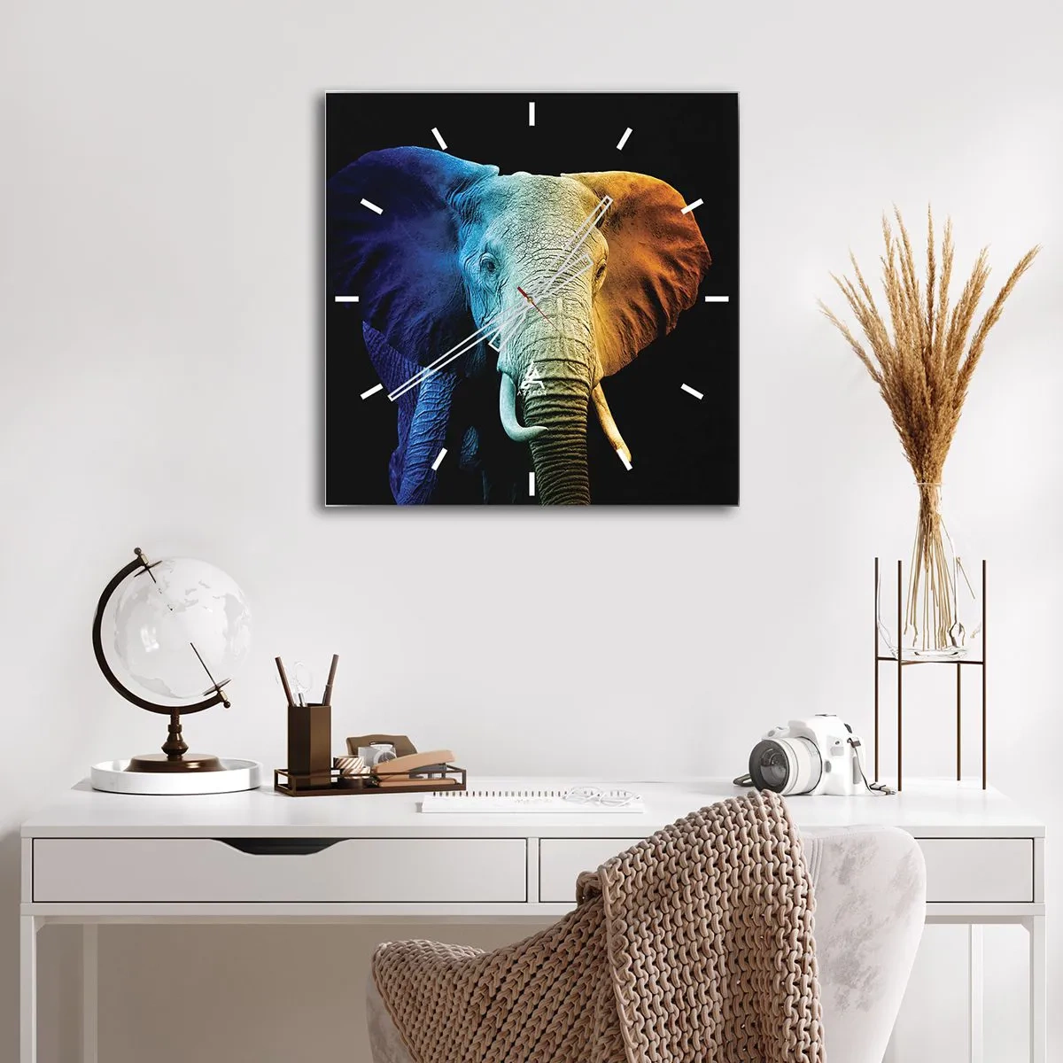 Ceas de perete - Ceas pe sticlă - Excentric, nu ciudat - 30x30 cm