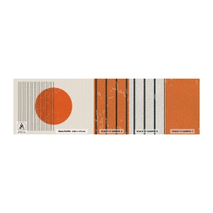 Mostră tapet Premium Canvas - Întotdeauna soarele - Soare, Minimalist, Linii - 100x30 cm