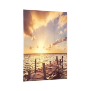 Tablou pe sticlă - Tărâmul de aur al blândeții - 80x120 cm