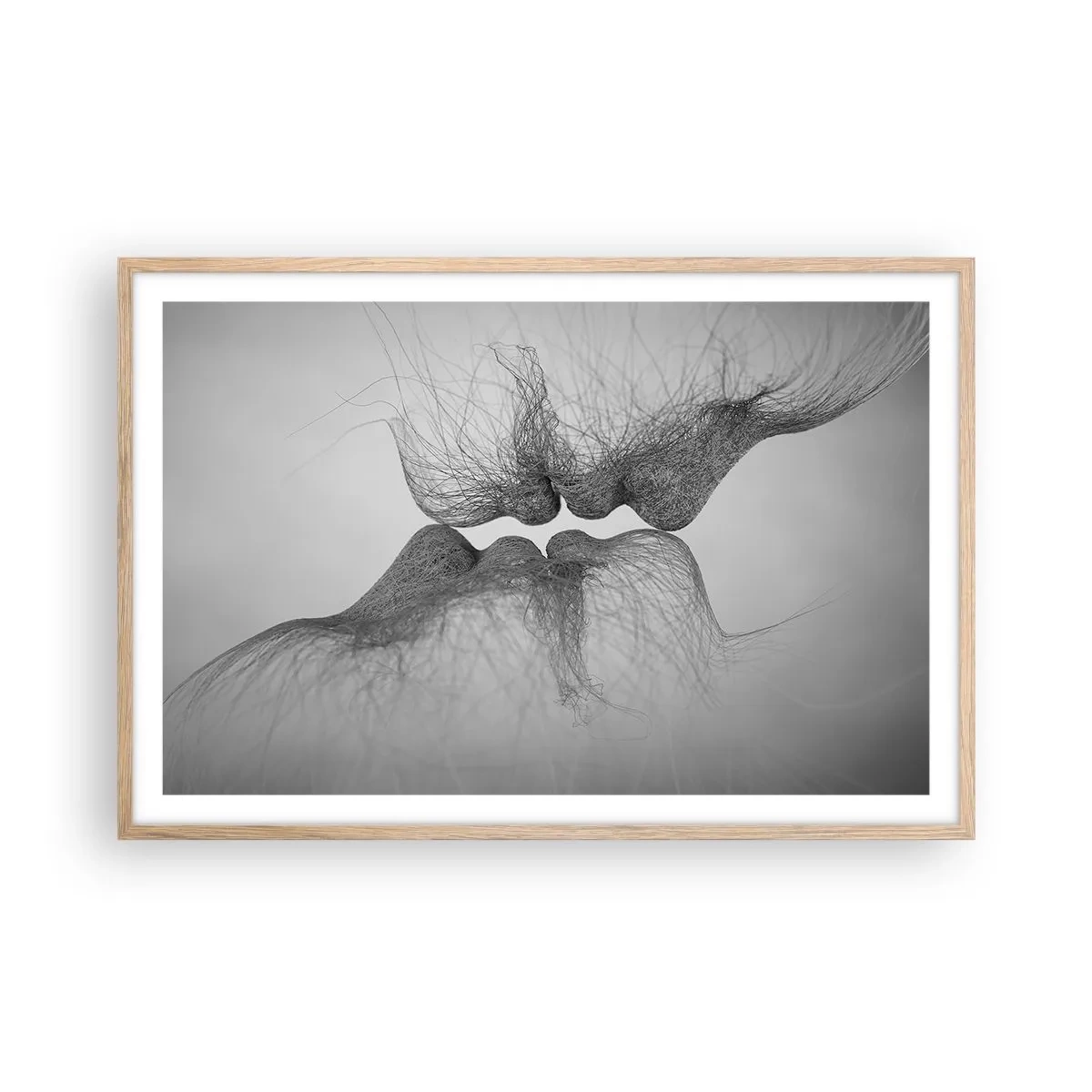 Poster în ramă de stejar deschis - Sărutul vântului - 91x61 cm
