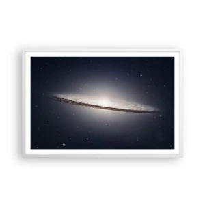 Poster în ramă albă - Cu mult timp în urmă, într-o galaxie foarte, foarte îndepărtată... - 91x61 cm
