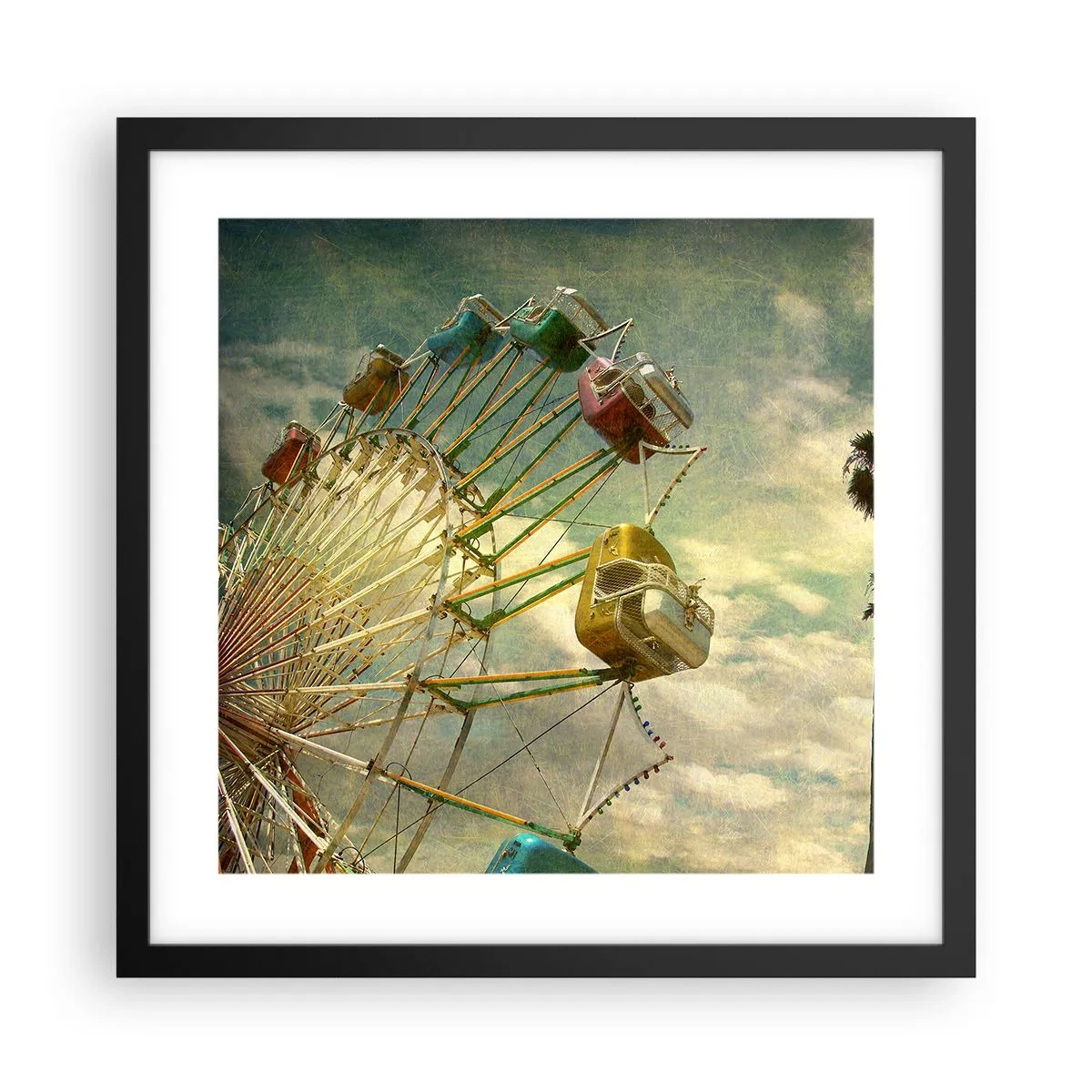 Poster în ramă neagră - Hai la distracție… - 40x40 cm