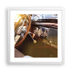 Poster în ramă albă - O adiere de lux din trecut - 40x40 cm