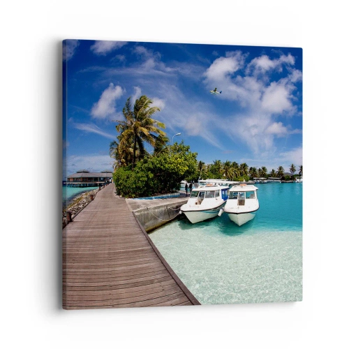 Tablou pe pânză - Și totuși paradisul există - 40x40 cm