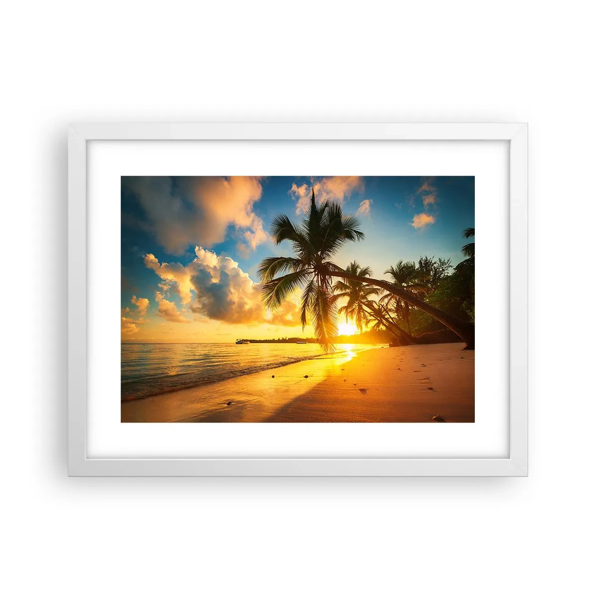 Poster în ramă albă - Visul din Caraibe - 40x30 cm