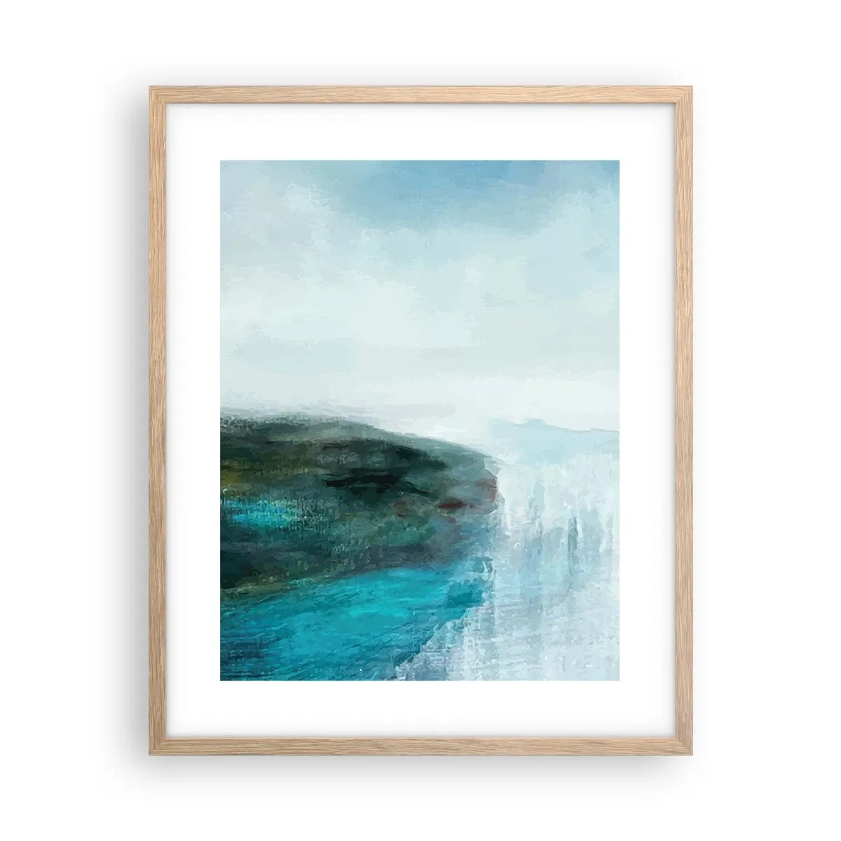 Poster în ramă de stejar deschis - Abstracție maritimă - 40x50 cm