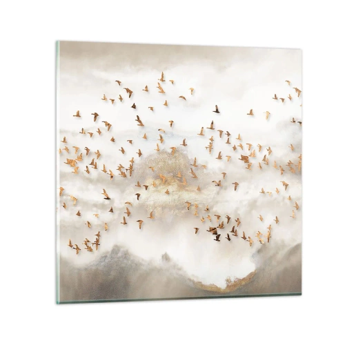 Tablou pe sticlă - A sosit timpul... - 30x30 cm