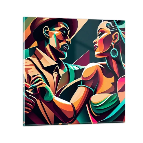 Tablou pe sticlă - În ritmul inimii - 40x40 cm