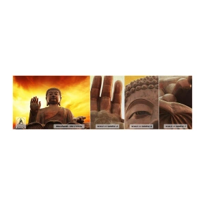Mostră tapet Premium Canvas - Pacea lumii - Buddha, Religie, Bucată - 100x30 cm