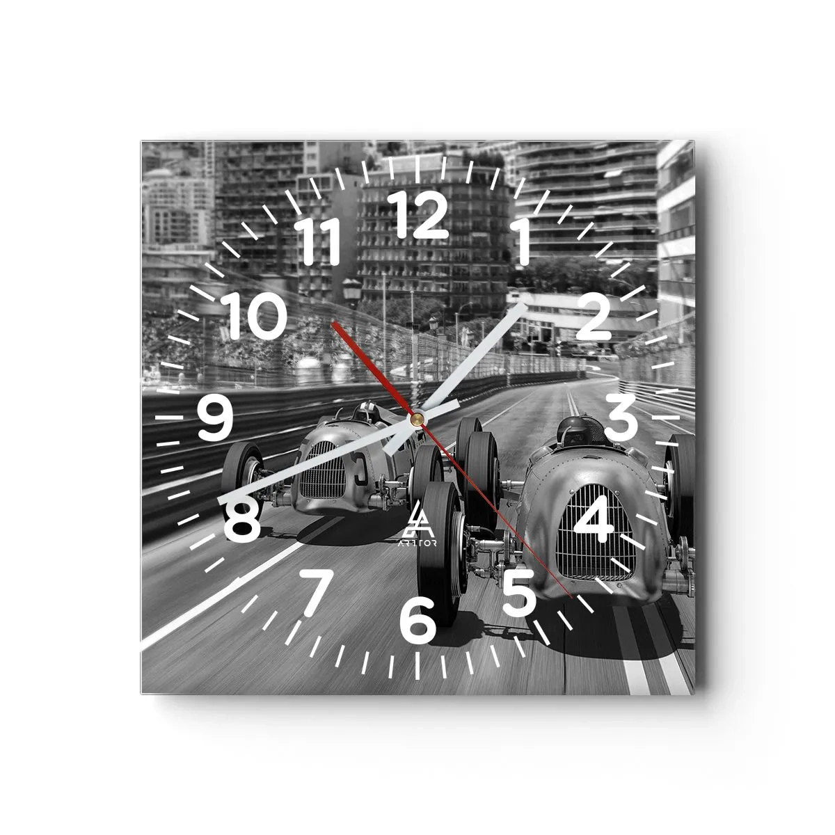 Ceas de perete - Ceas pe sticlă - A fost odată ca niciodată în Monte Carlo - 40x40 cm