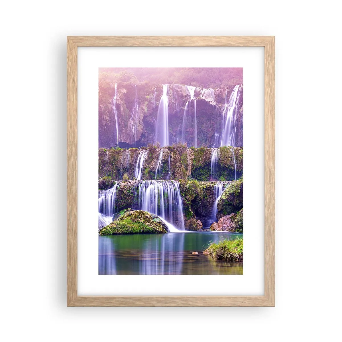 Poster în ramă de stejar deschis - Scara către cer - 30x40 cm