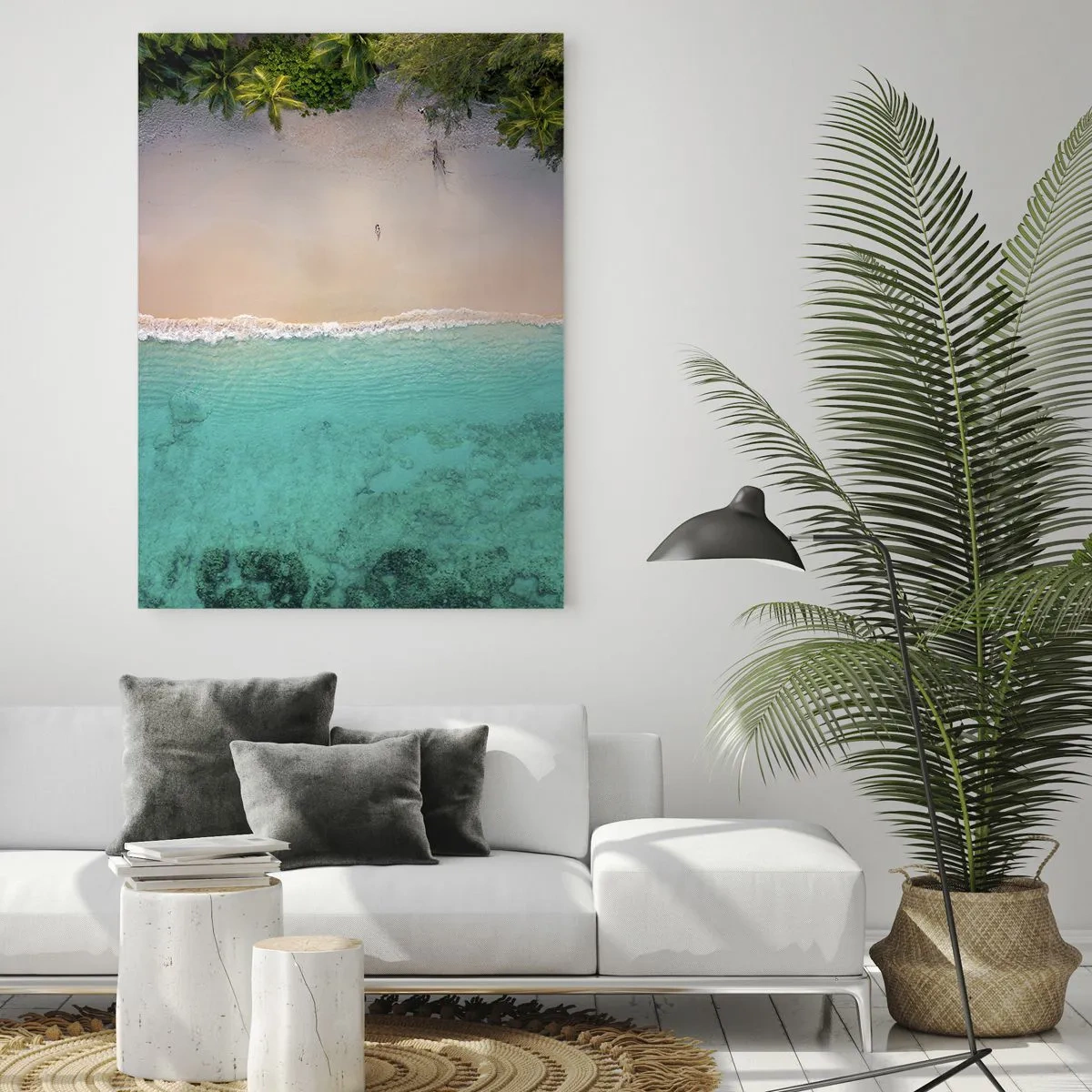 Tablou pe sticlă - Plaja din paradis - 50x70 cm