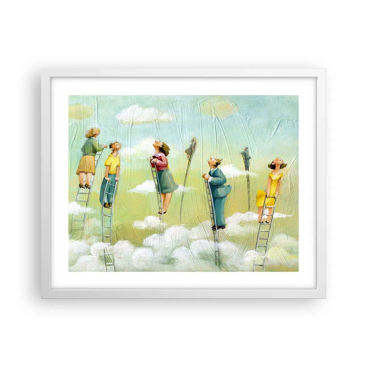 Poster în ramă albă - Urmează-ți visul - 50x40 cm