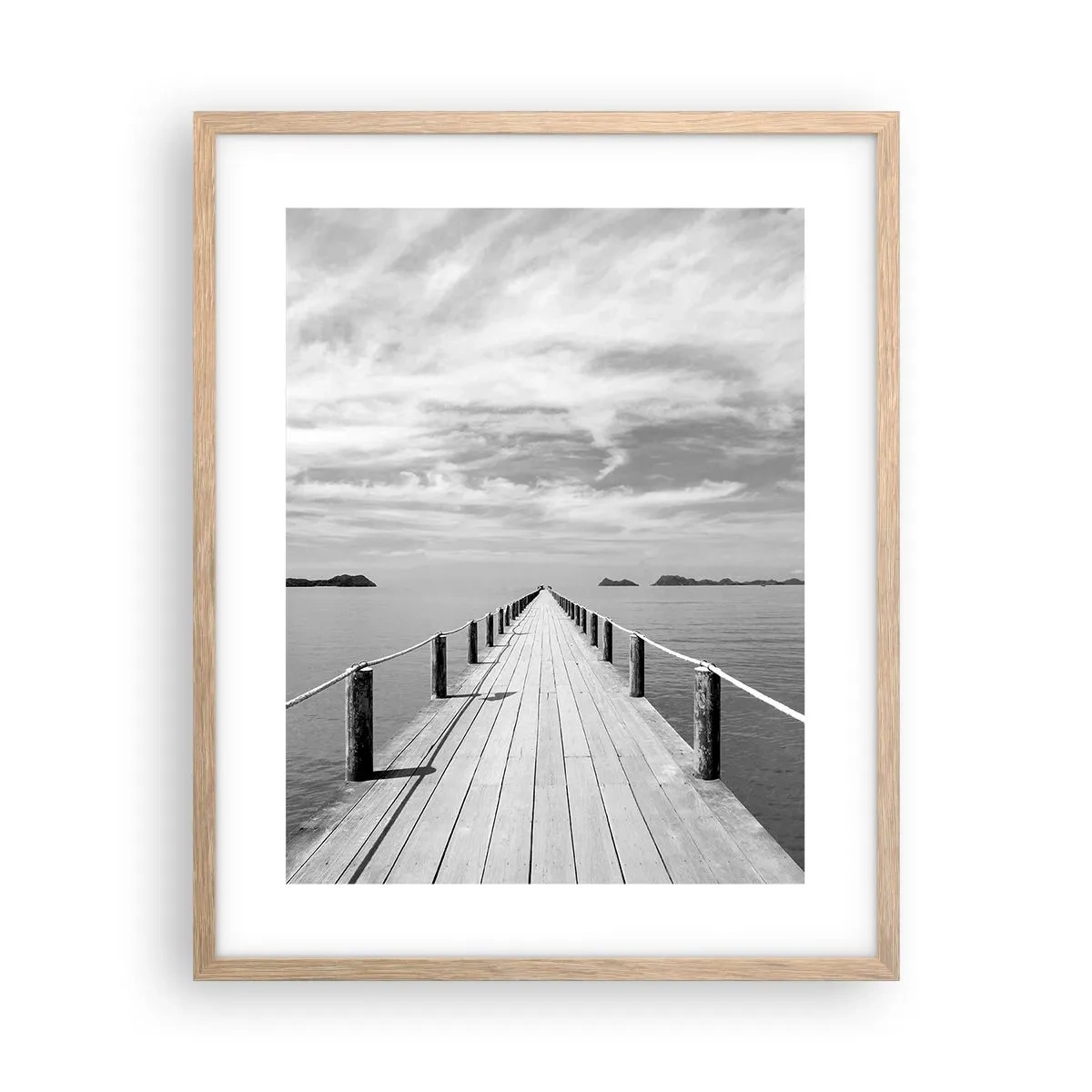 Poster în ramă de stejar deschis - Ce zici de o călătorie... - 40x50 cm