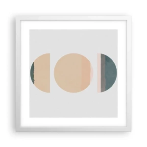 Poster în ramă albă - Roată cu roată - 40x40 cm