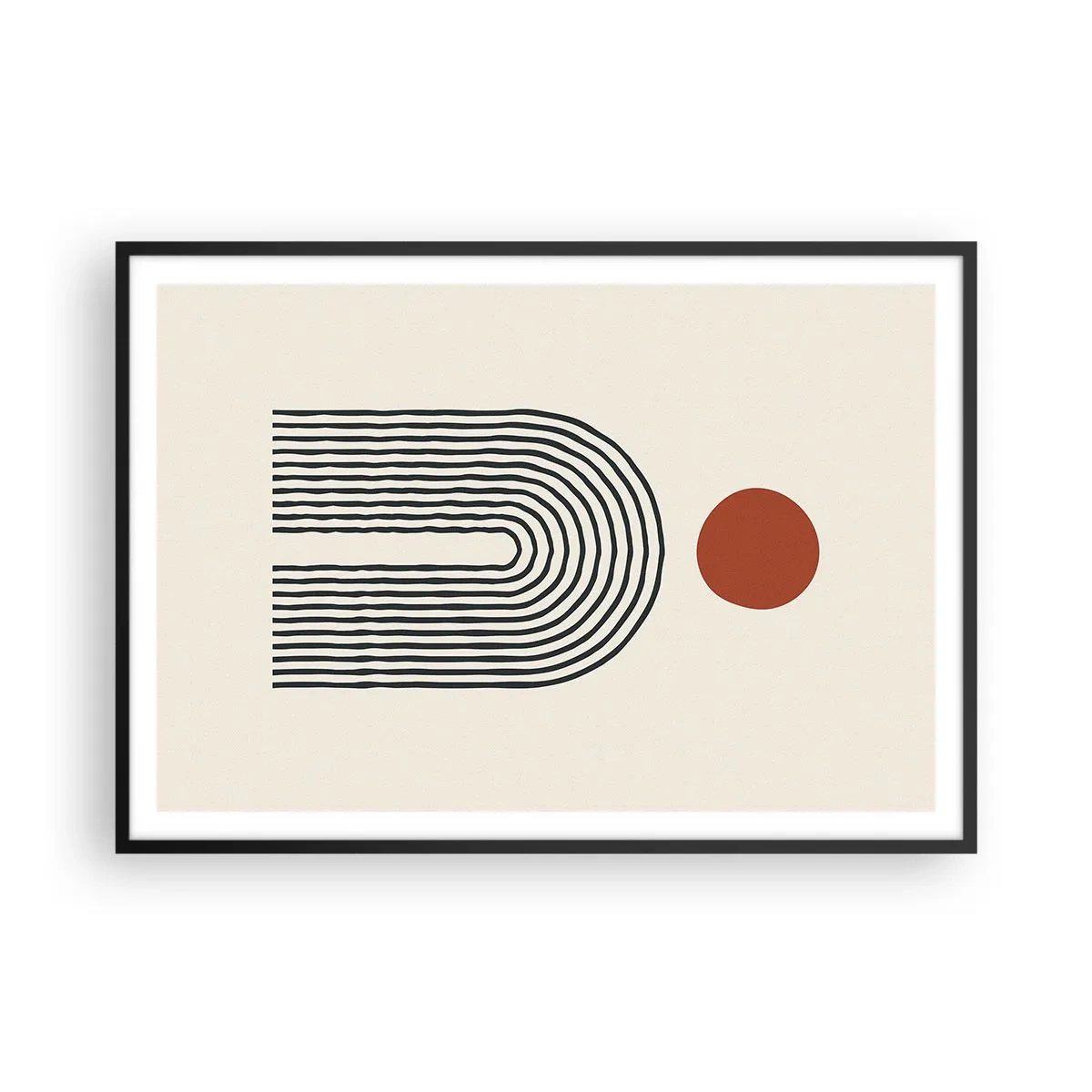 Poster în ramă neagră - Magnetismul formelor și al culorilor - 100x70 cm