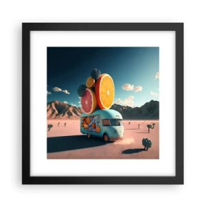 Poster în ramă neagră - Gustul vacanței - 30x30 cm