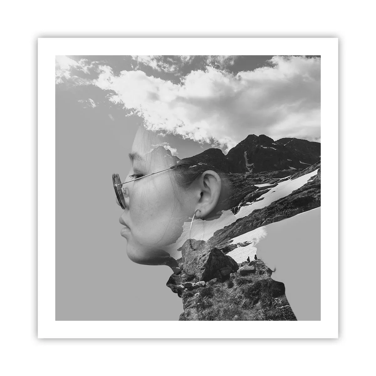 Poster - Portret în nori - 60x60 cm