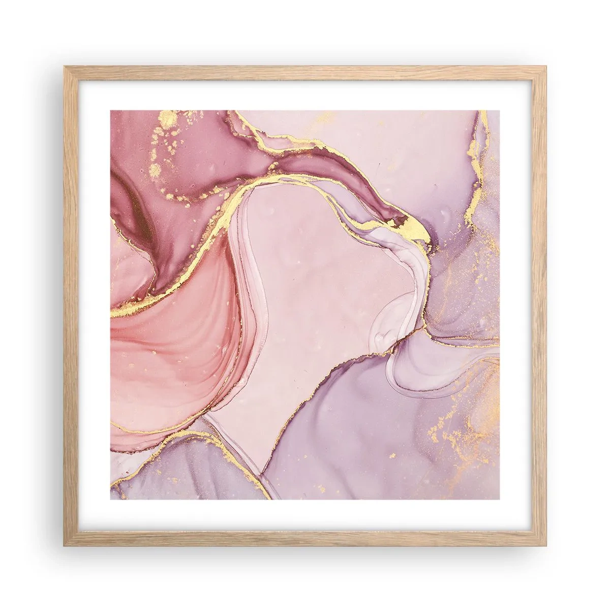 Poster în ramă de stejar deschis - O mângâiere de culoare - 50x50 cm